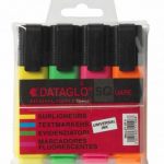 highlighters, 4 pack, assorted colours, dataglo