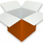 Coloured Orange Cardboard Box