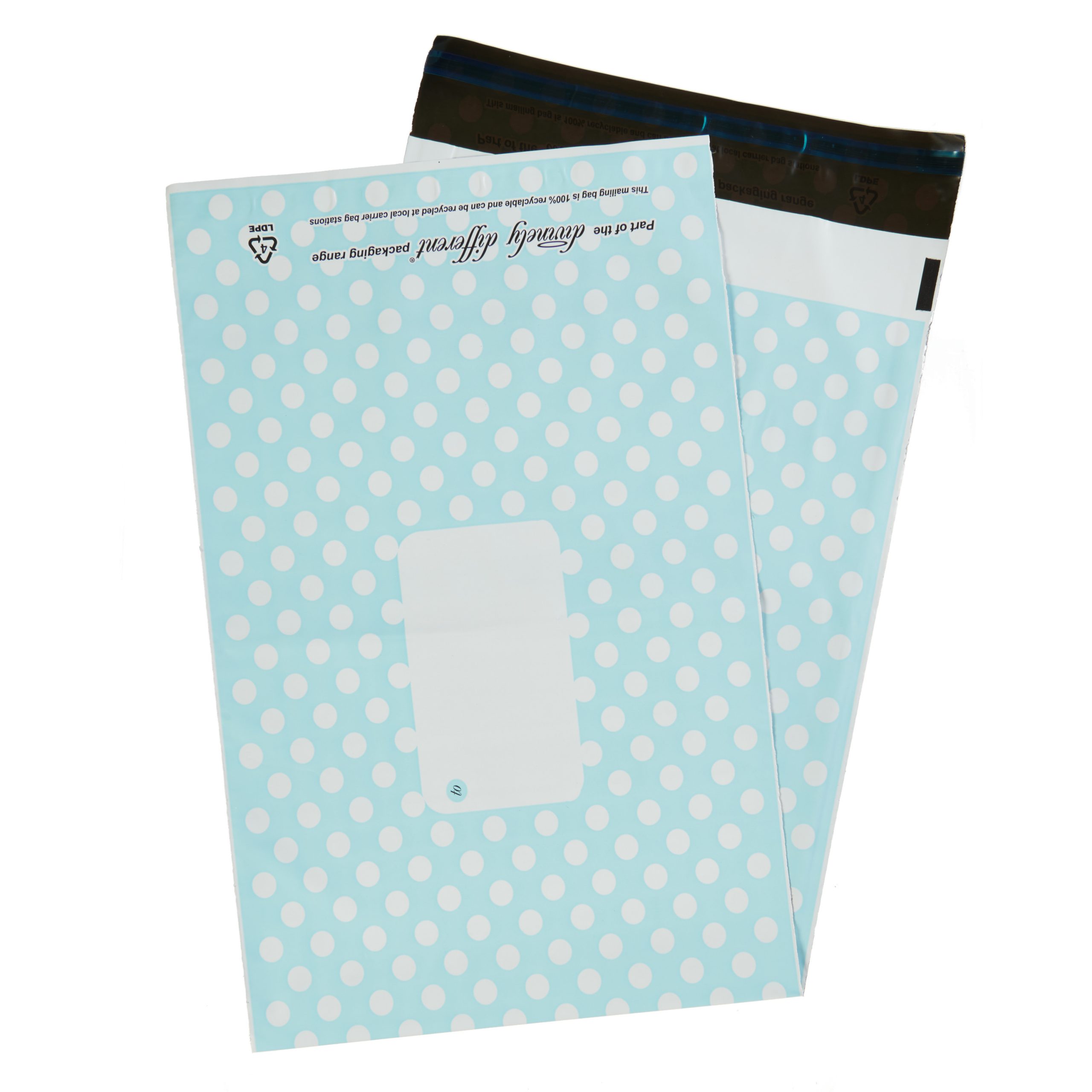 Blue Polka Dot Single Polythene Mailing Bag Blue Polka Dot Single Polythene Mailing Bag