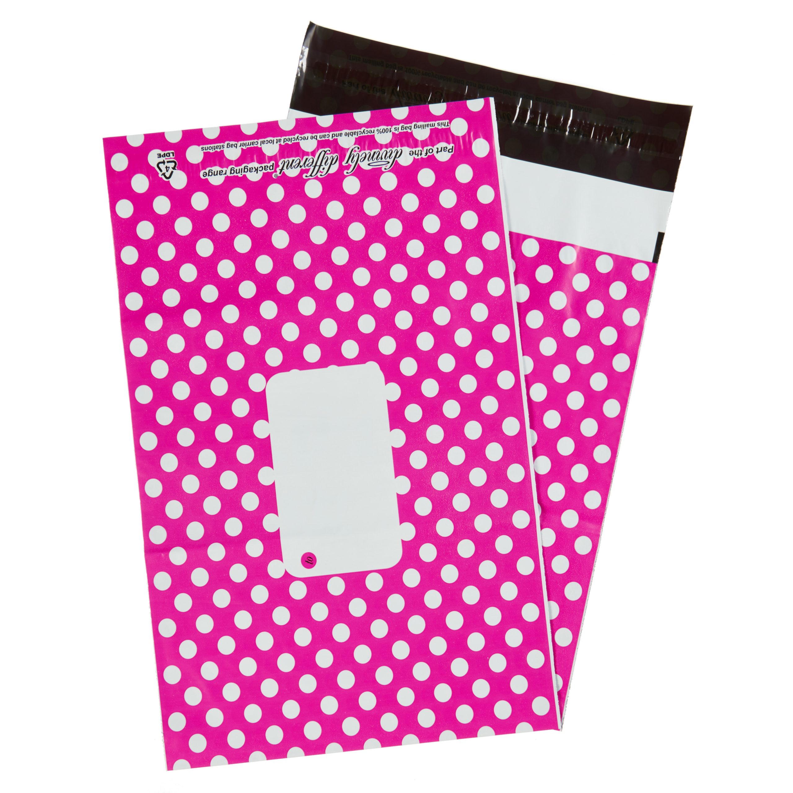 Hot Pink Polka Dot Single Polythene Mailing Bag Hot Pink Polka Dot Single Polythene Mailing Bag