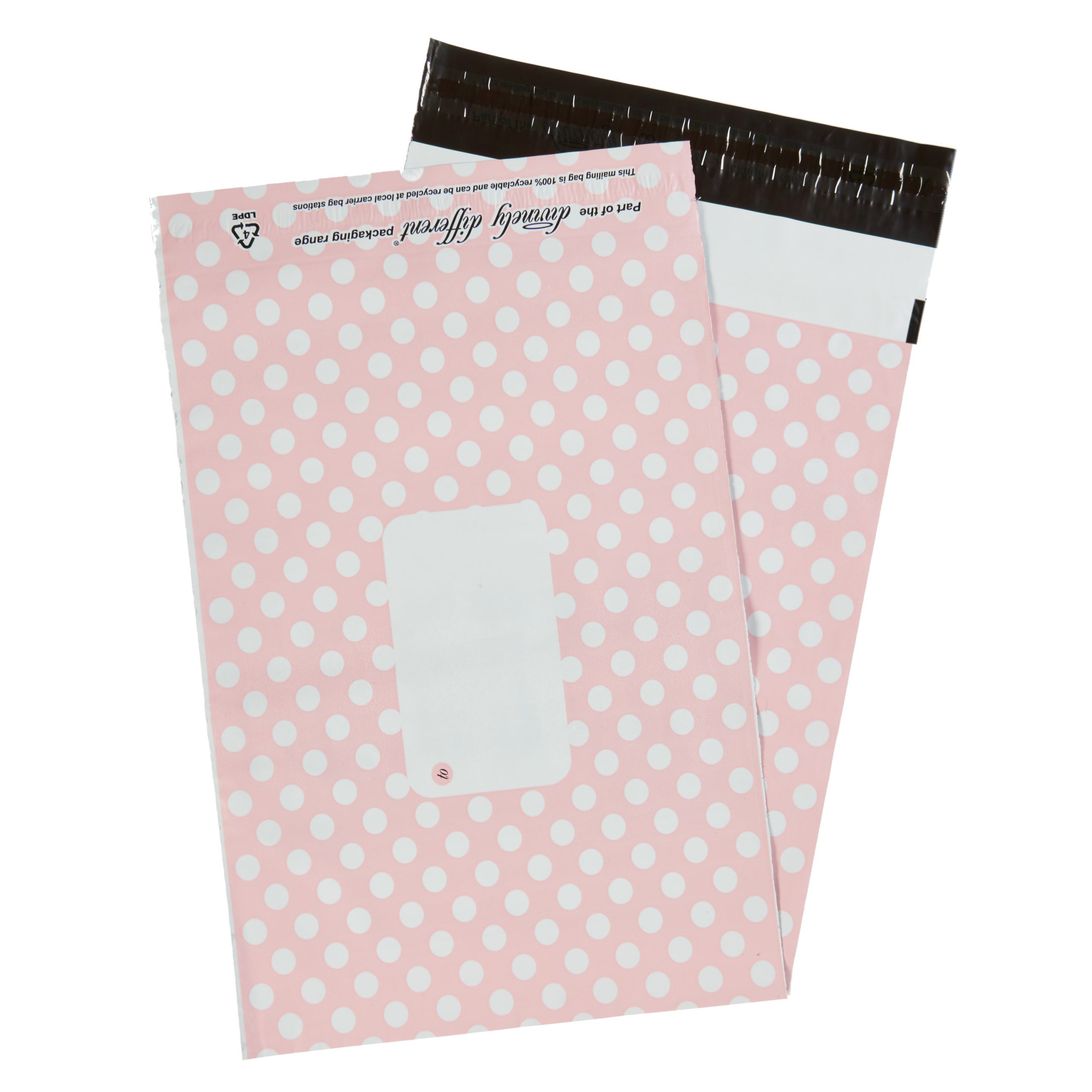 Pink Polka Dot Single Polythene Mailing Bag Pink Polka Dot Single Polythene Mailing Bag