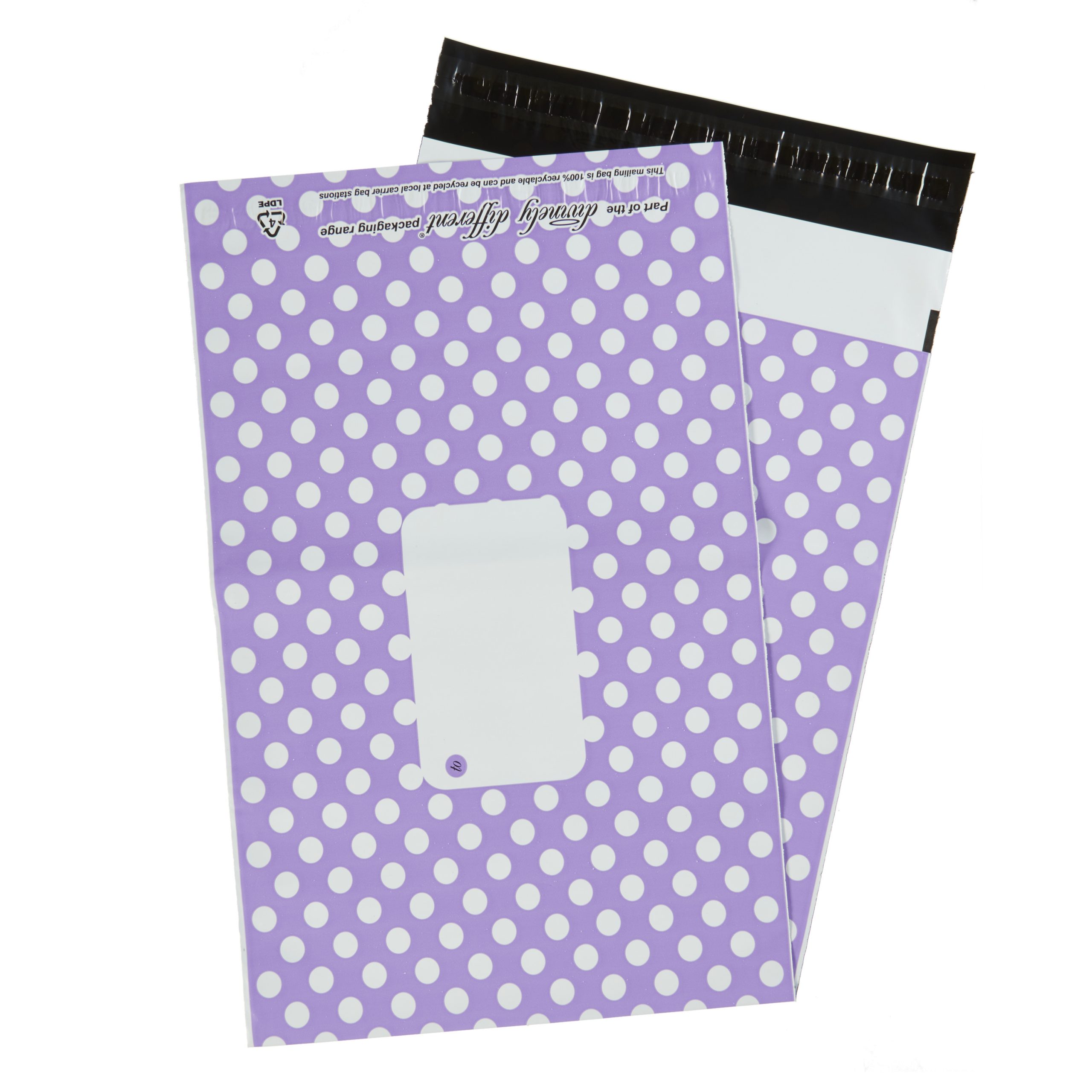 Purple Polka Dot Single Polythene Mailing Bag Purple Polka Dot Single Polythene Mailing Bag